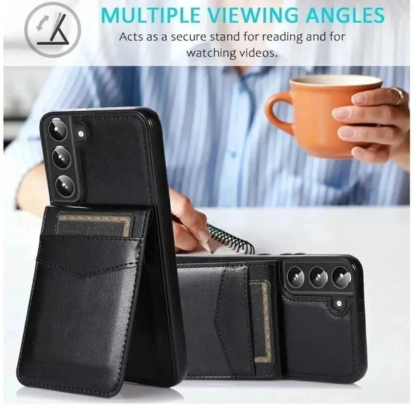 Asuwish Phone Case for Samsung Galaxy S22 Plus Leather Credit Card Holder Wallet - Picture 7 of 10